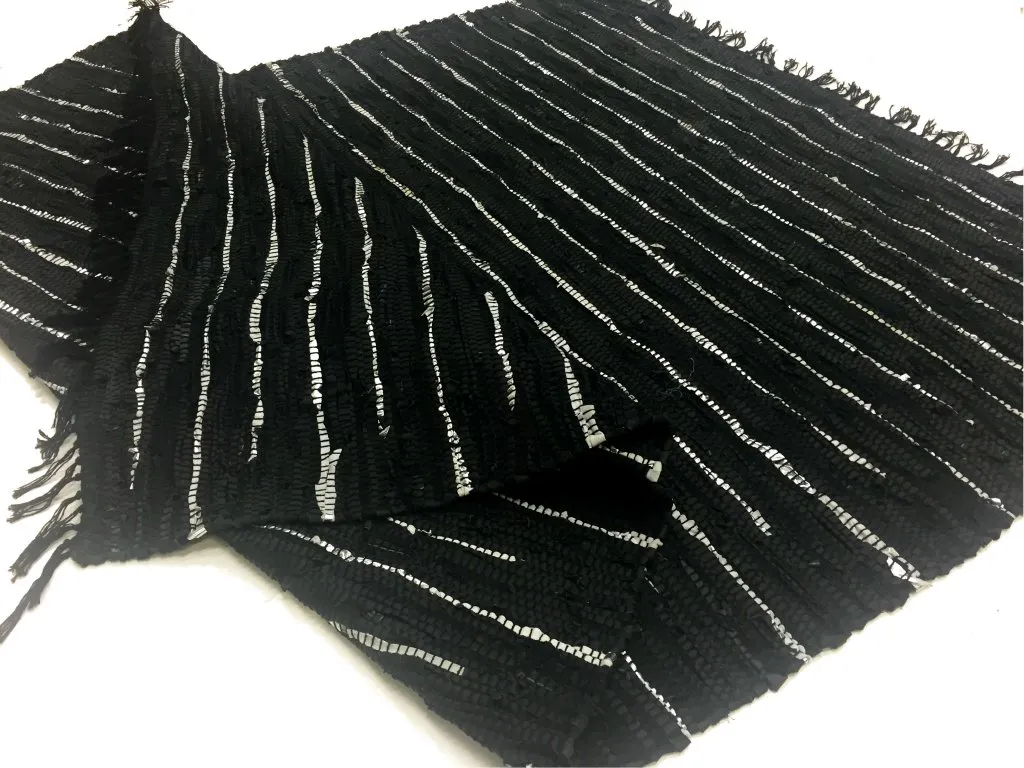 Rag rugs - Nordal Design (black, 100% leather)