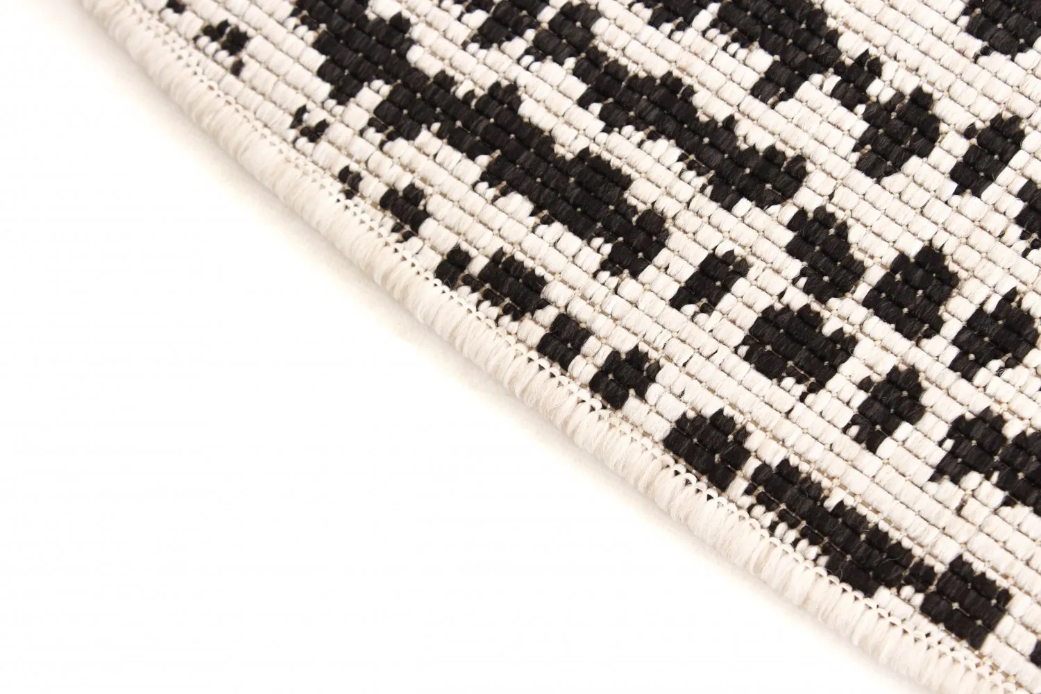 Round rug - Brussels Swirl (black)