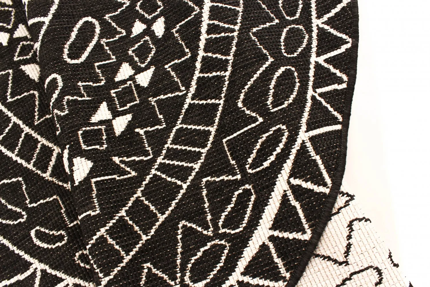 Round rug - Brussels Diamond (black)