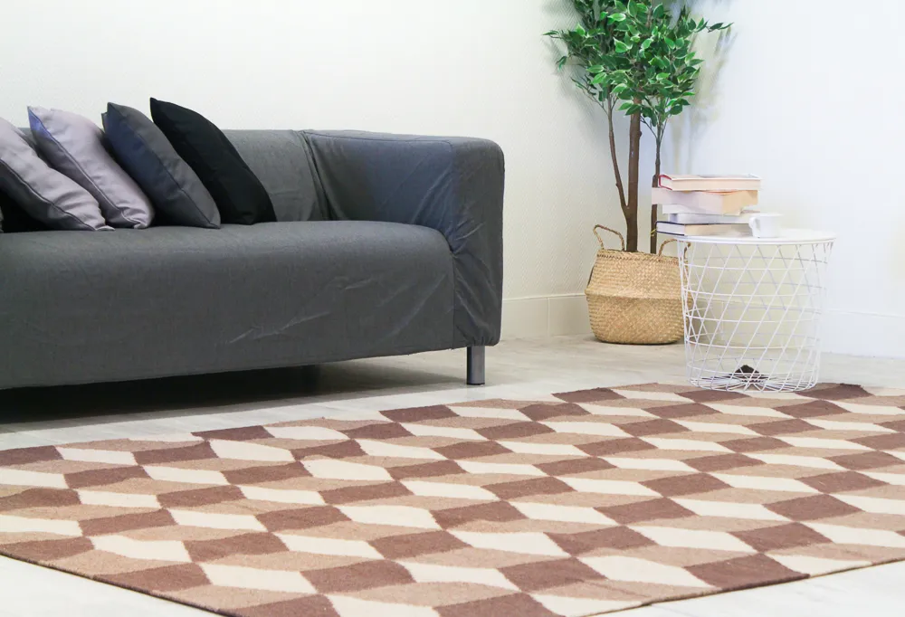 Wool rug - Floriáda (beige/brown)