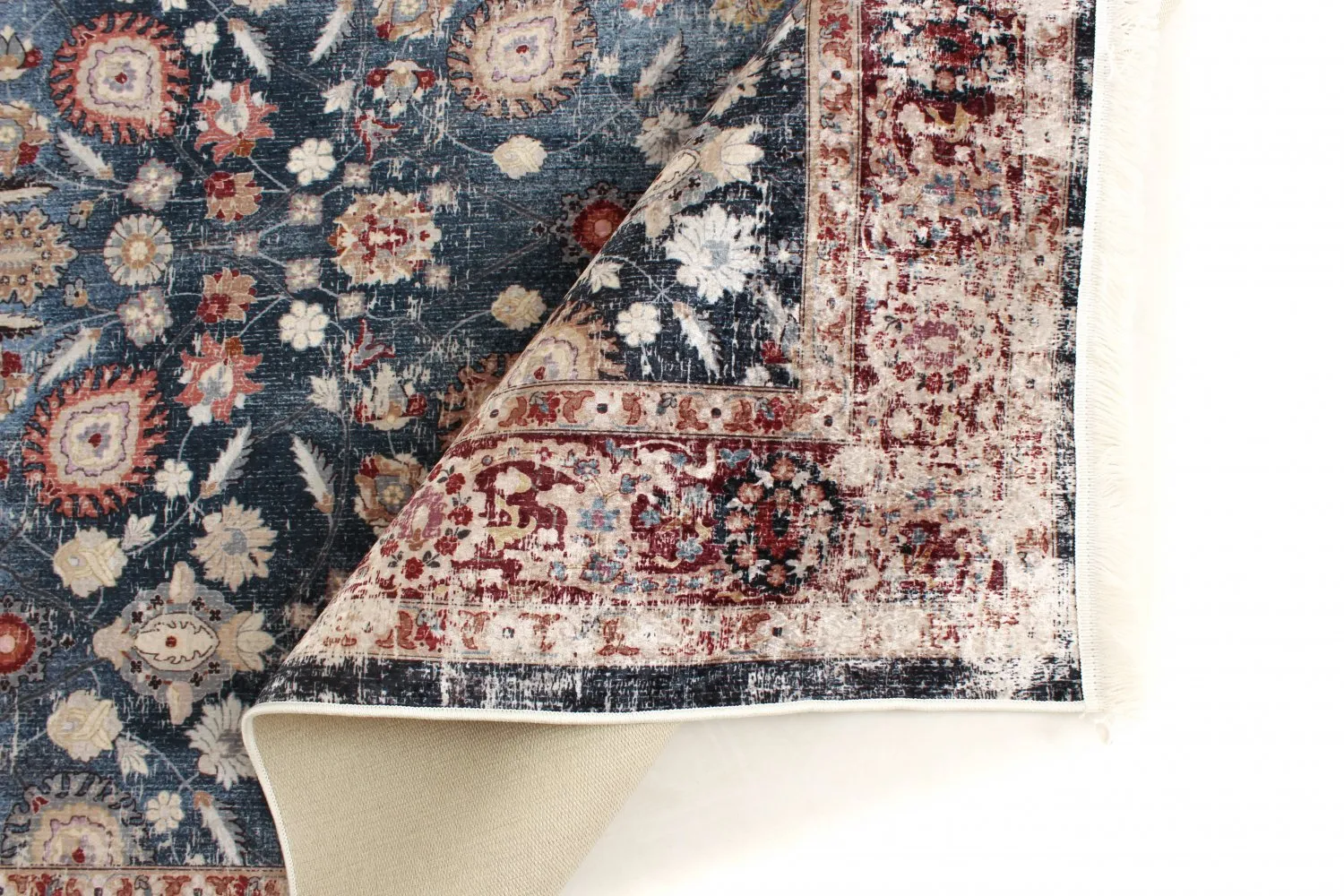 Round rug - Bouhjar (dark blue/multi)