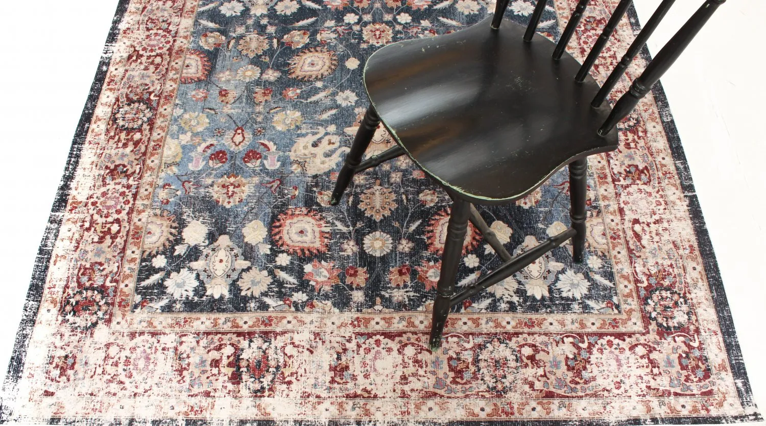 Round rug - Bouhjar (dark blue/multi)