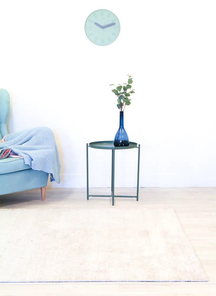 Bamboo silk rug - Faliraki (light grey)