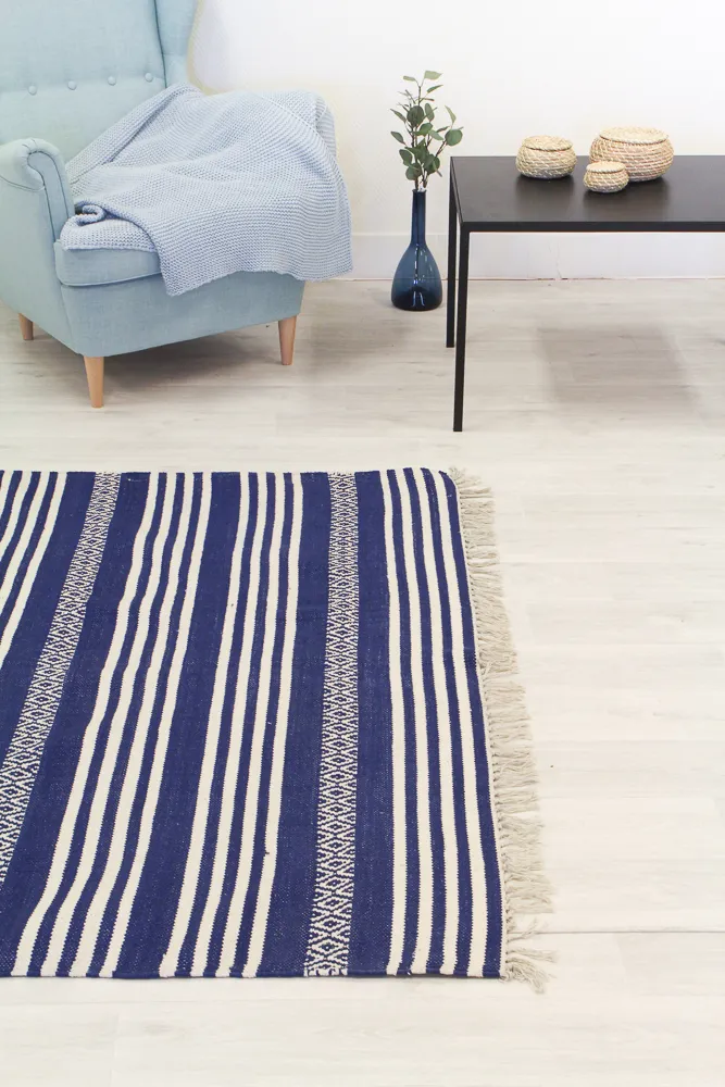 Rag rugs - Ystad (blue)