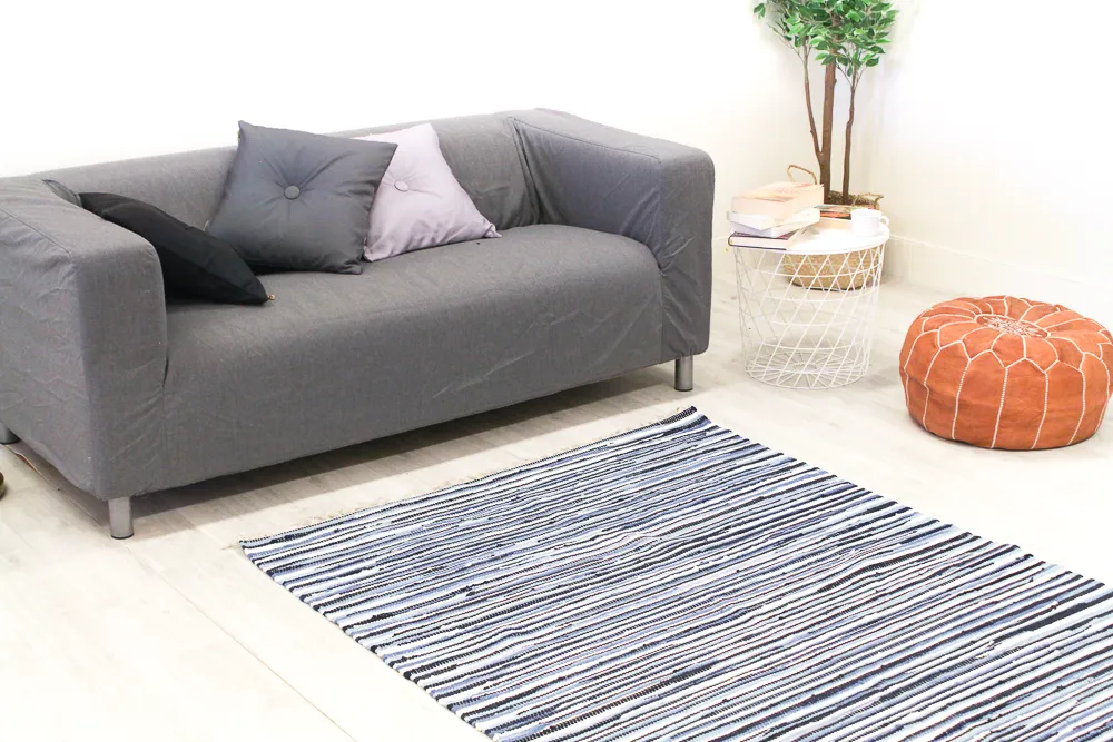 Rag rugs from Strehög of Sweden - Tulka (blue)
