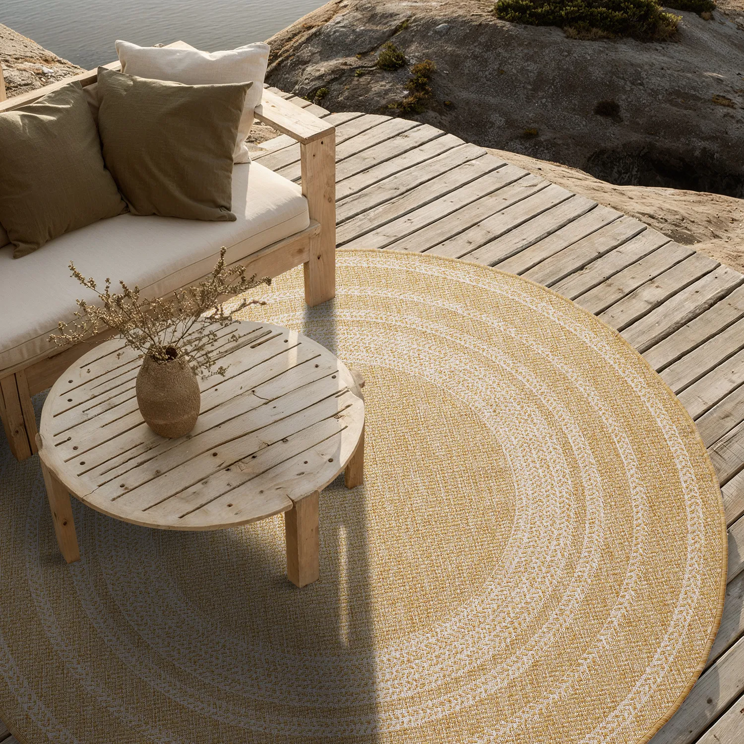 Round rug - Indoor/Outdoor Angus (nature)