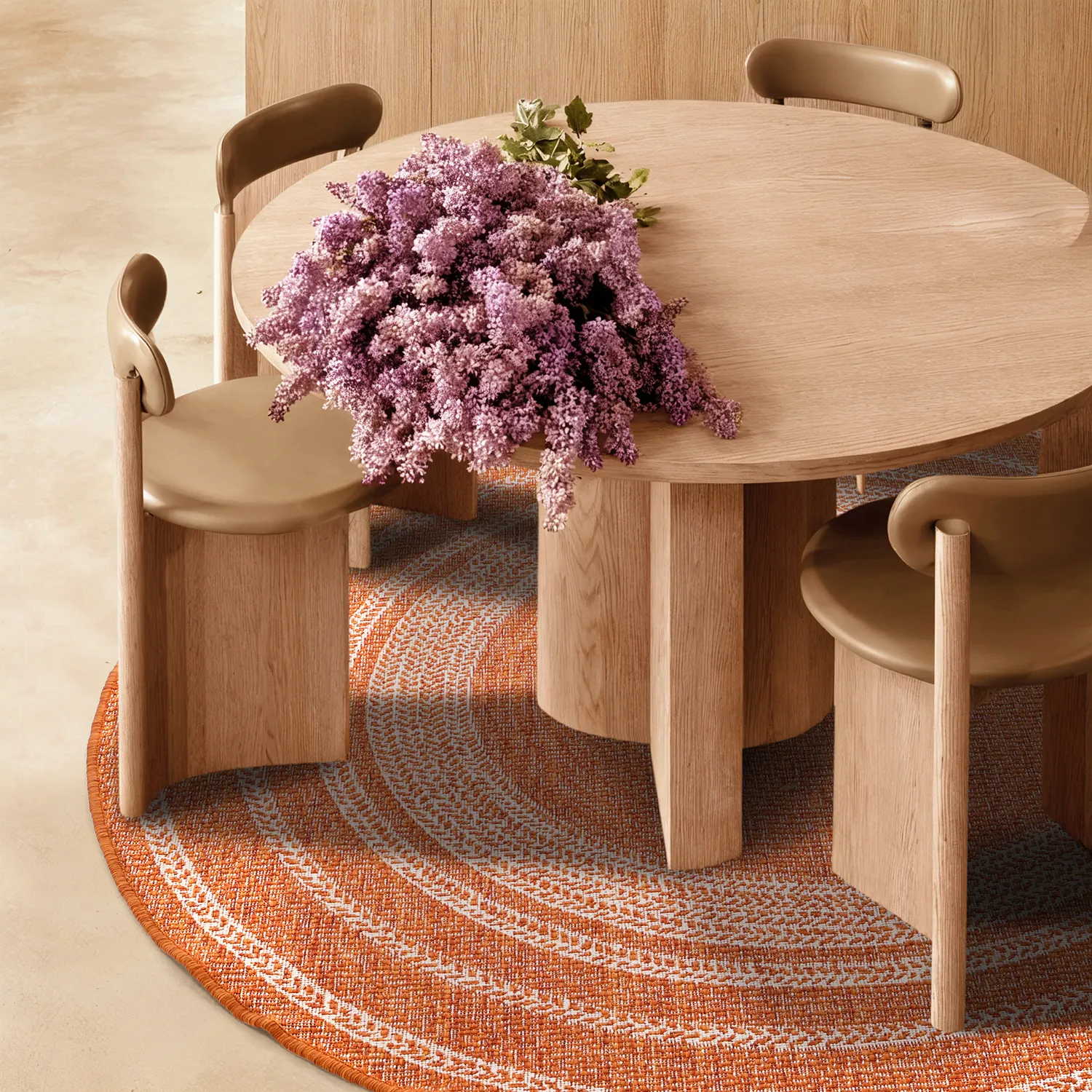 Round rug - Indoor/Outdoor Angus (red)
