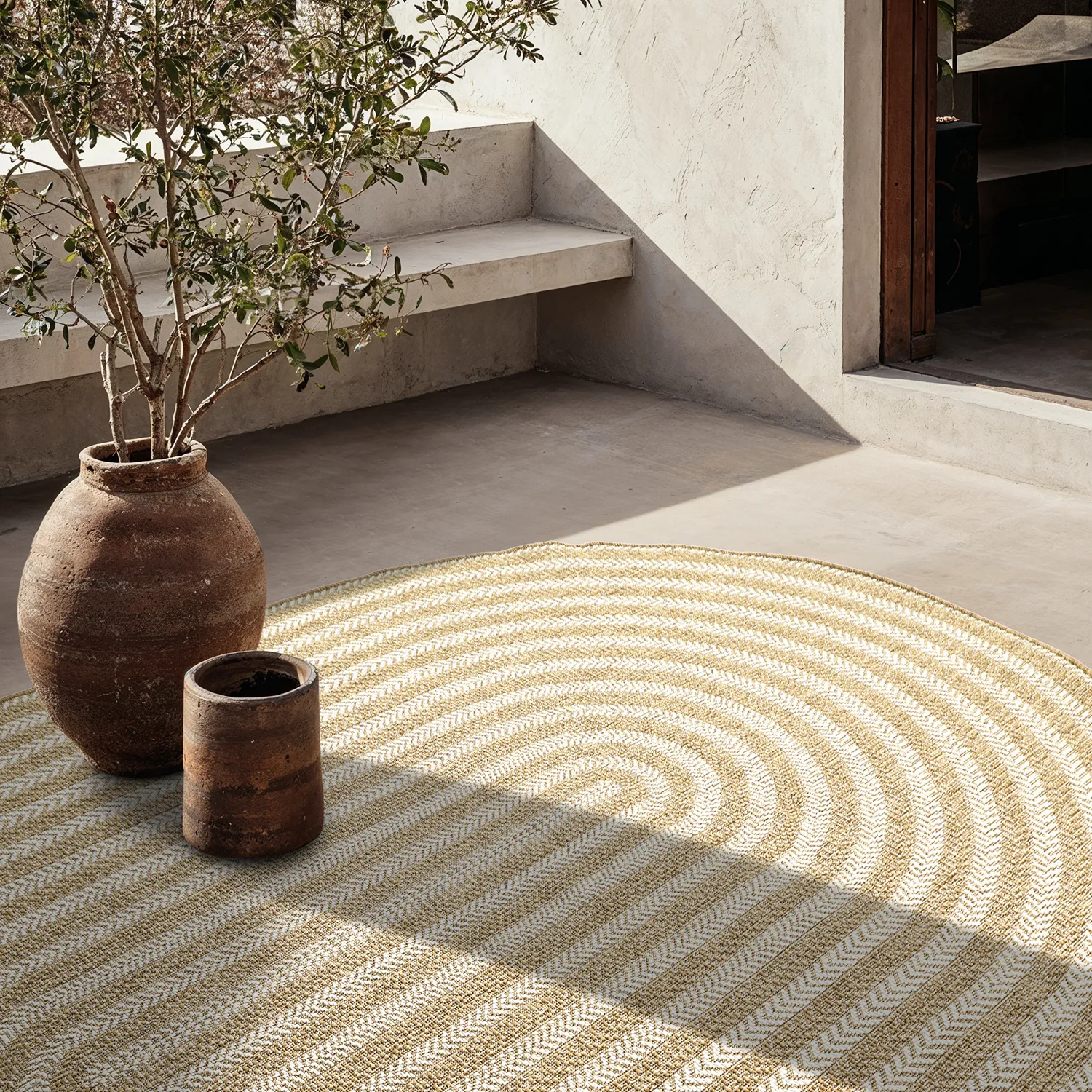 Oval rug - Indoor/outdoor Leander (nature)
