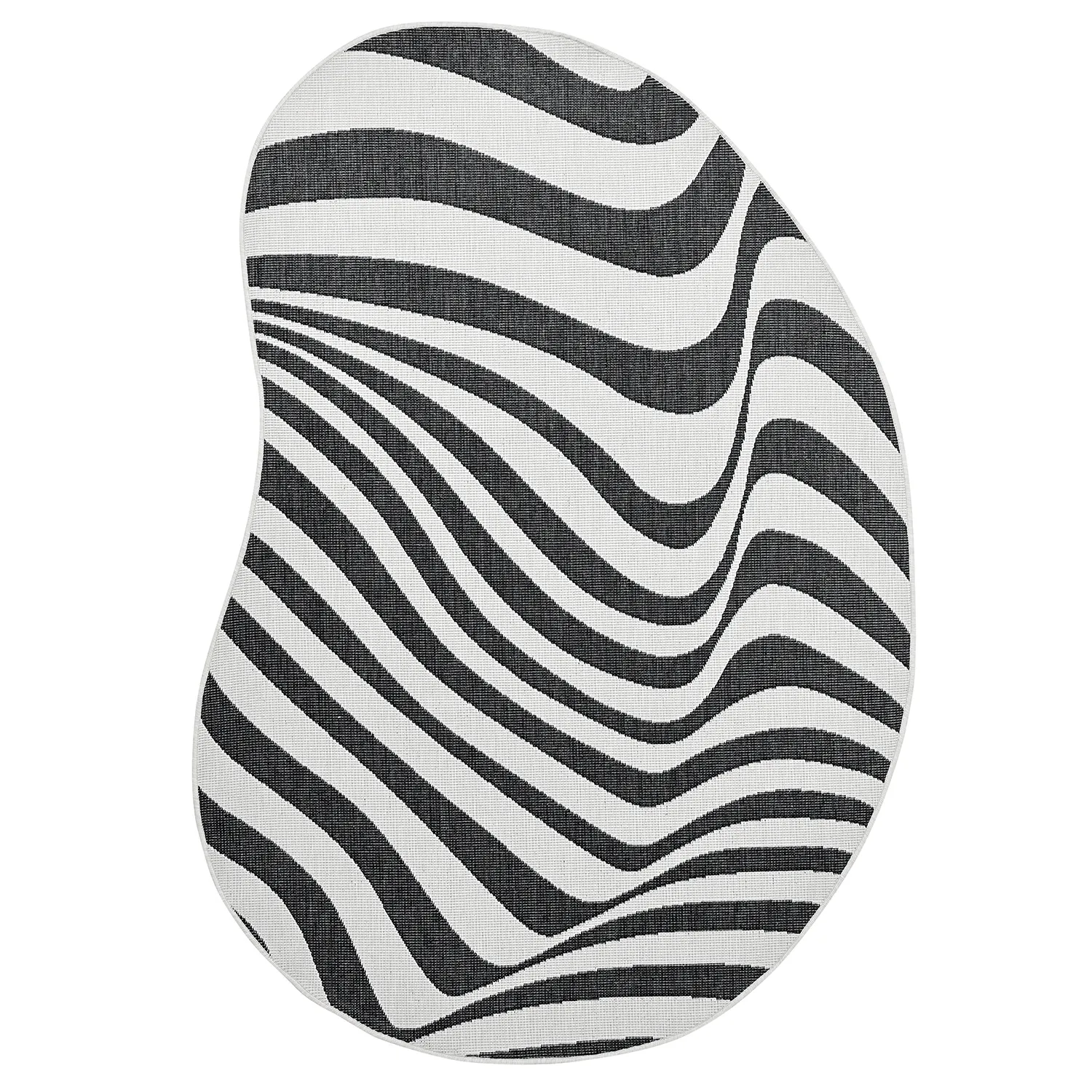 Indoor/Outdoor rug - utomhusmatta - Remina (black/white)