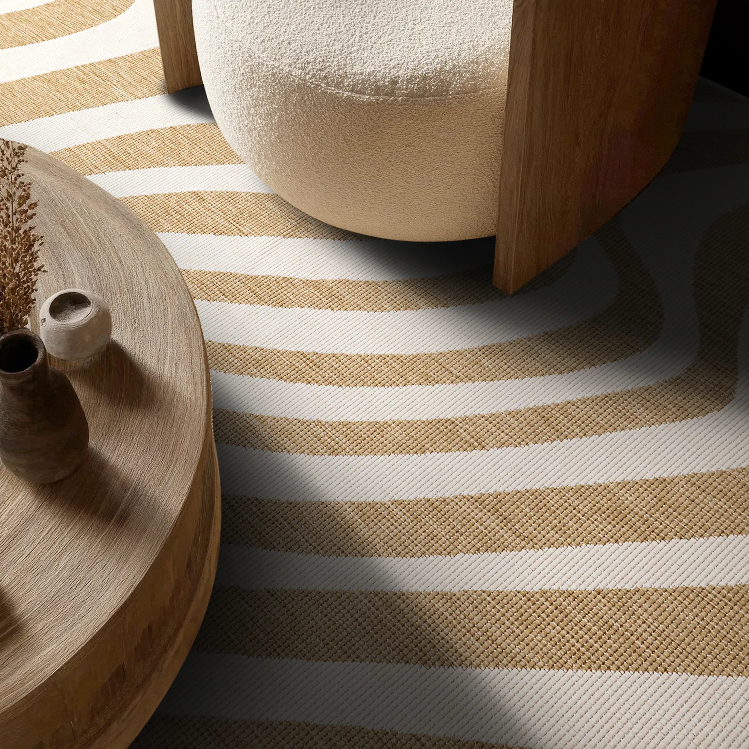 Indoor/Outdoor rug - utomhusmatta - Remina (natural/white)