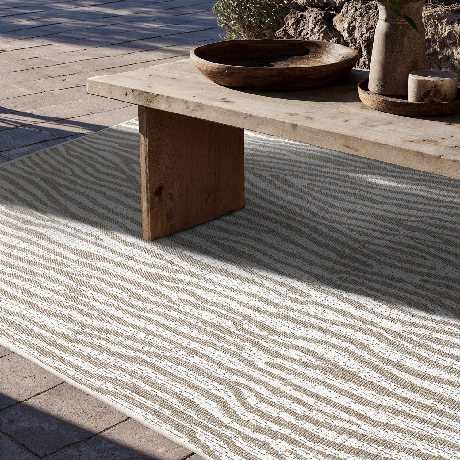 Indoor/Outdoor rug - utomhusmatta - Vaura (beige)
