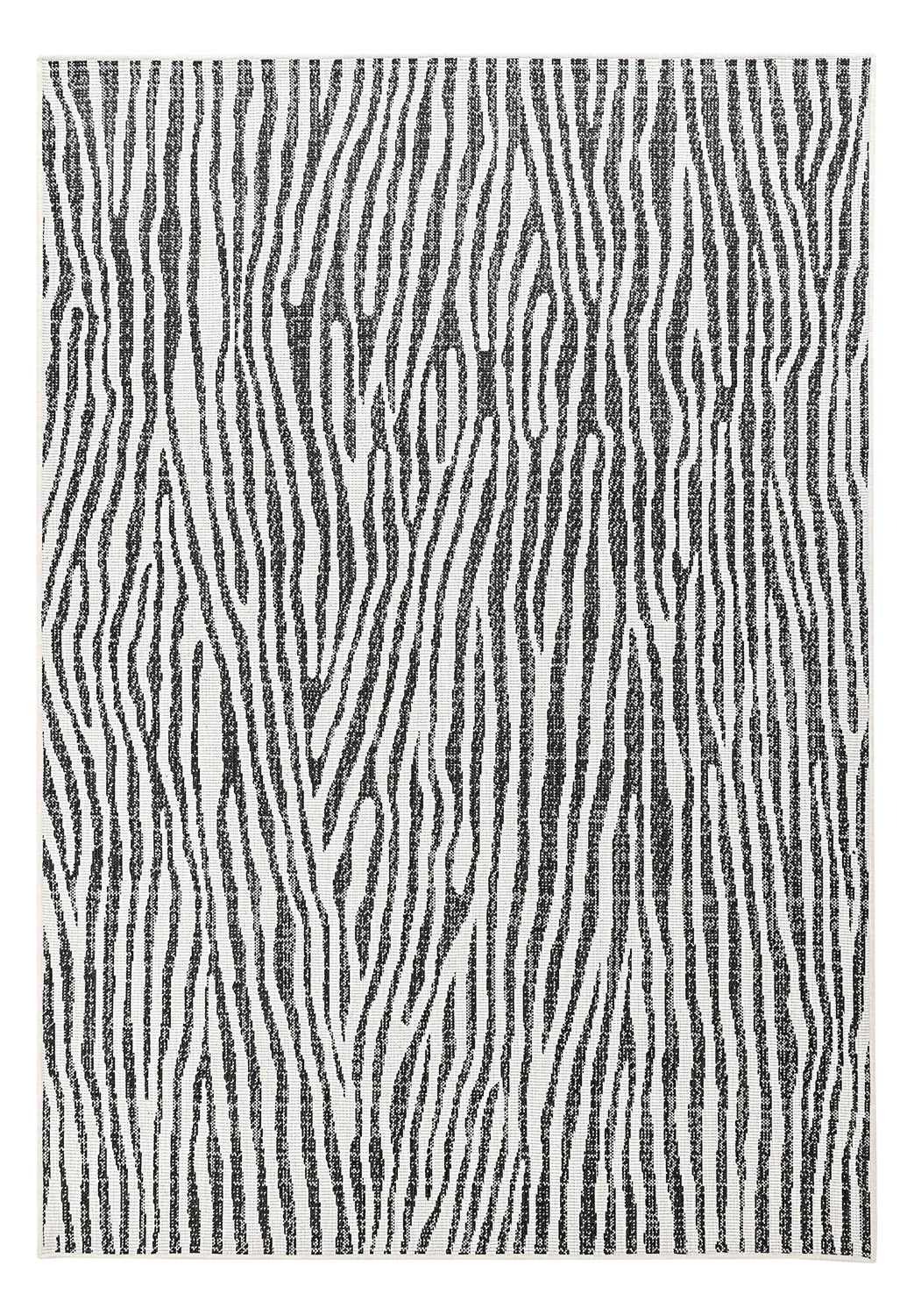 Indoor/Outdoor rug - utomhusmatta - Vaura (black/white)