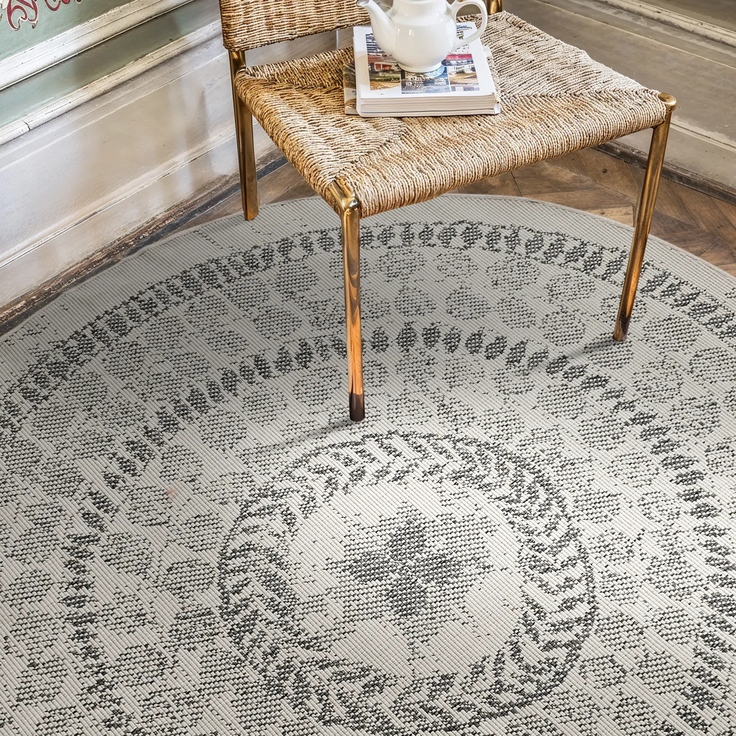 Round rug - Indoor/Outdoor Malcolm (grey)