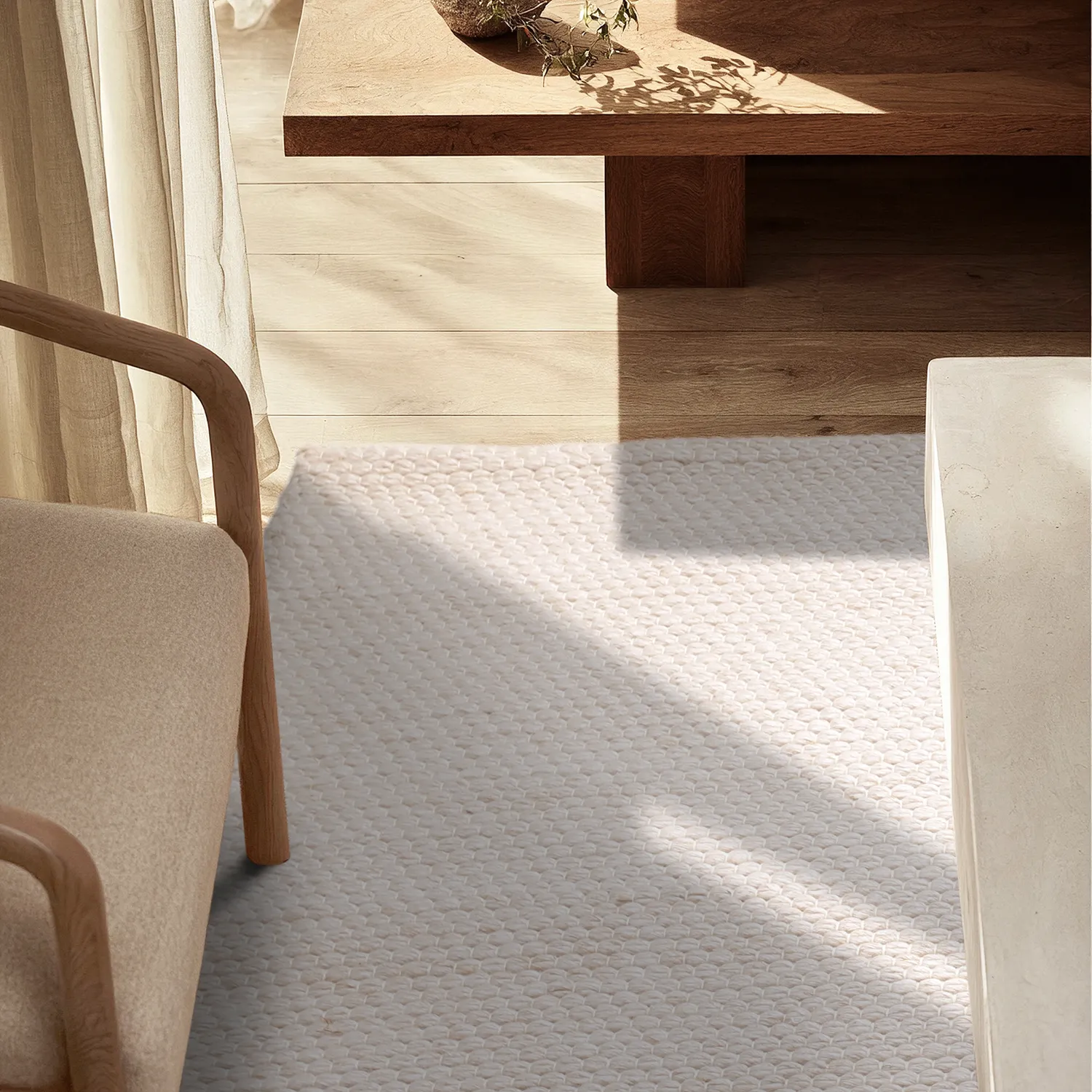 Indoor/Outdoor rug - Arco Wool Look (cream)