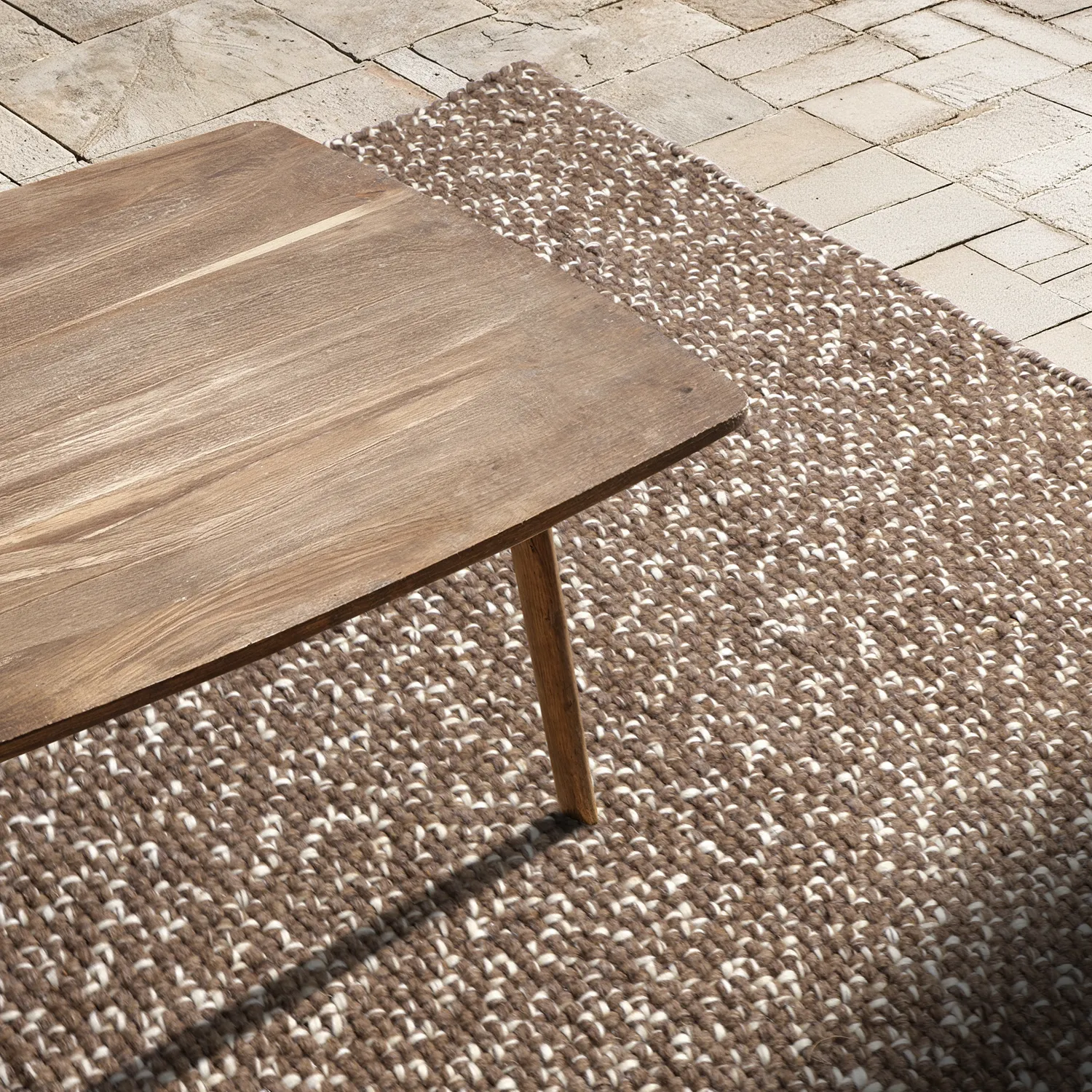 Indoor/Outdoor rug - Orta Wool Look (brown)