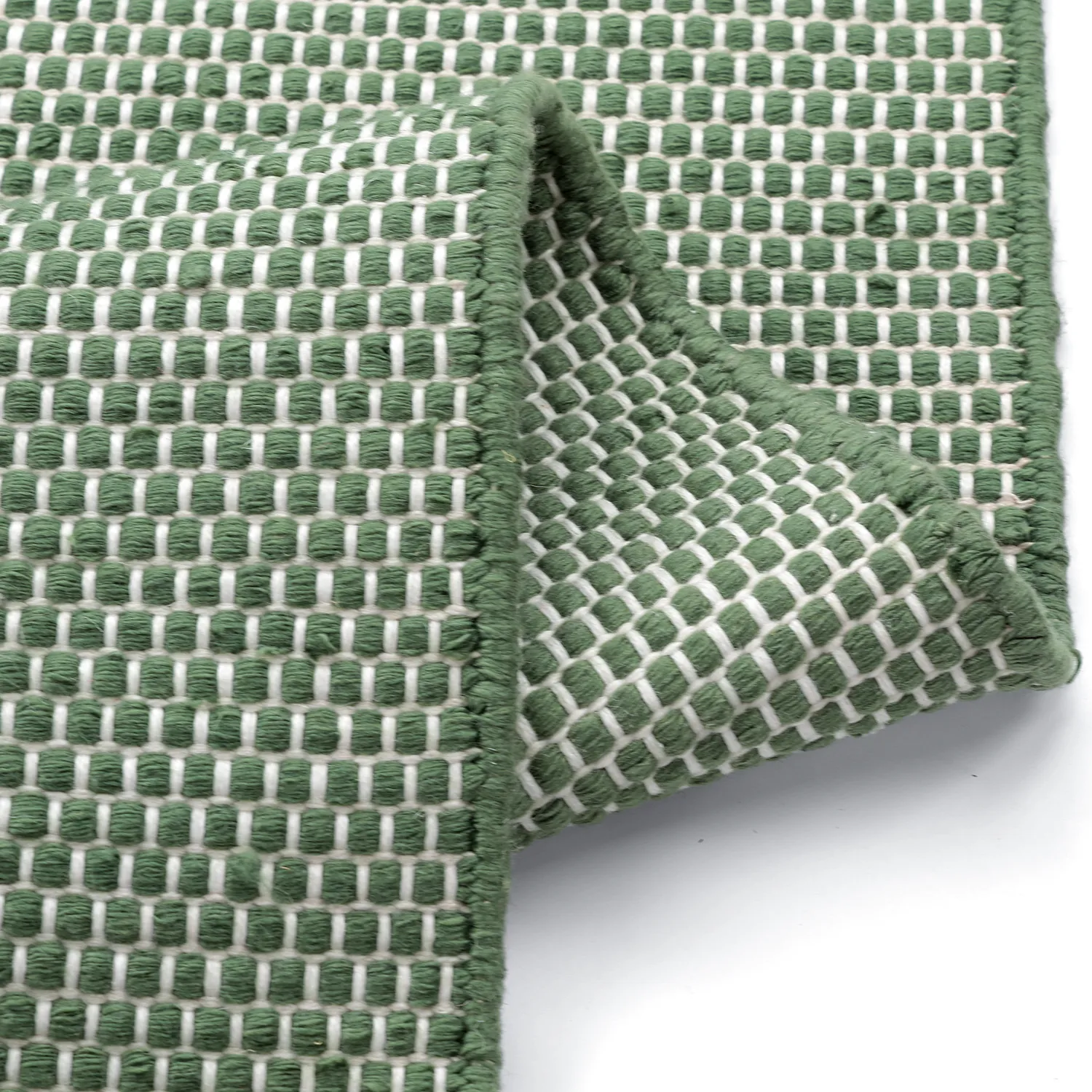 Indoor/Outdoor rug - Coastal Wool Look (green/white)