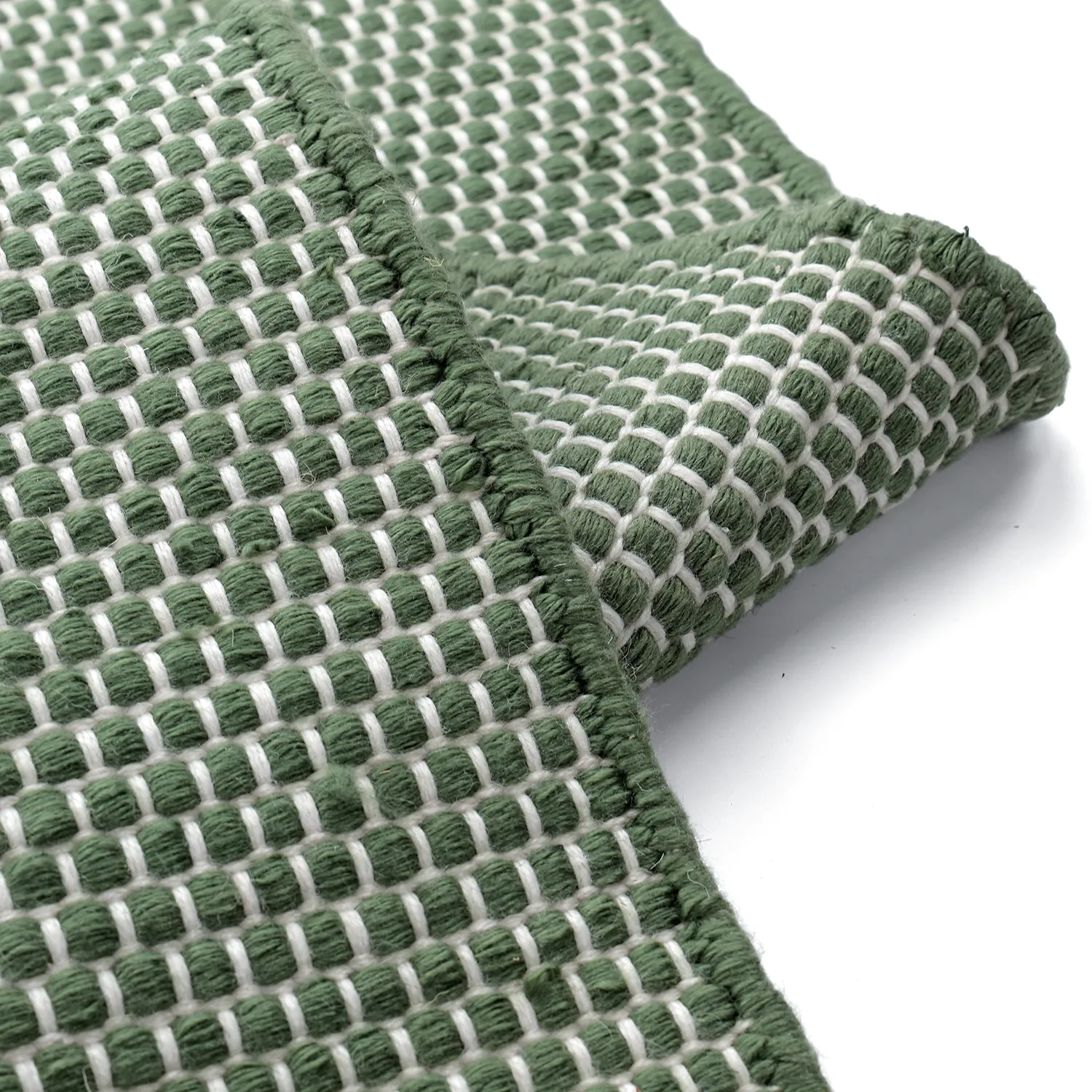Indoor/Outdoor rug - Coastal Wool Look (green/white)
