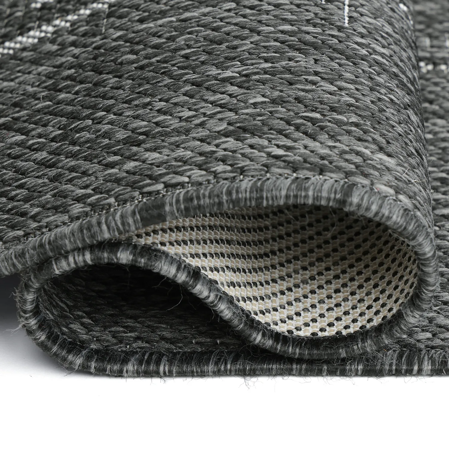 Indoor/Outdoor rug - Ragusa (black/cream)