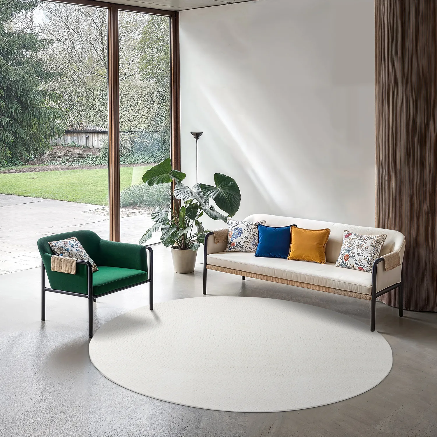Round rug - Indoor/Outdoor Baldwin (cream)