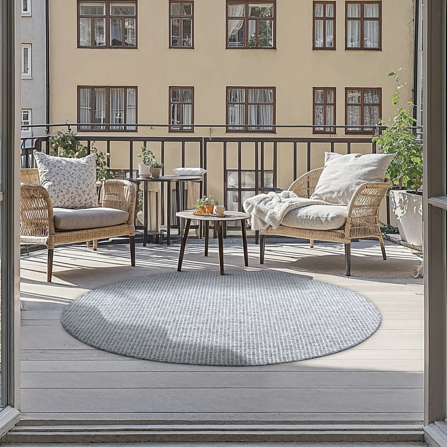 Round rug - Bergen (grey)