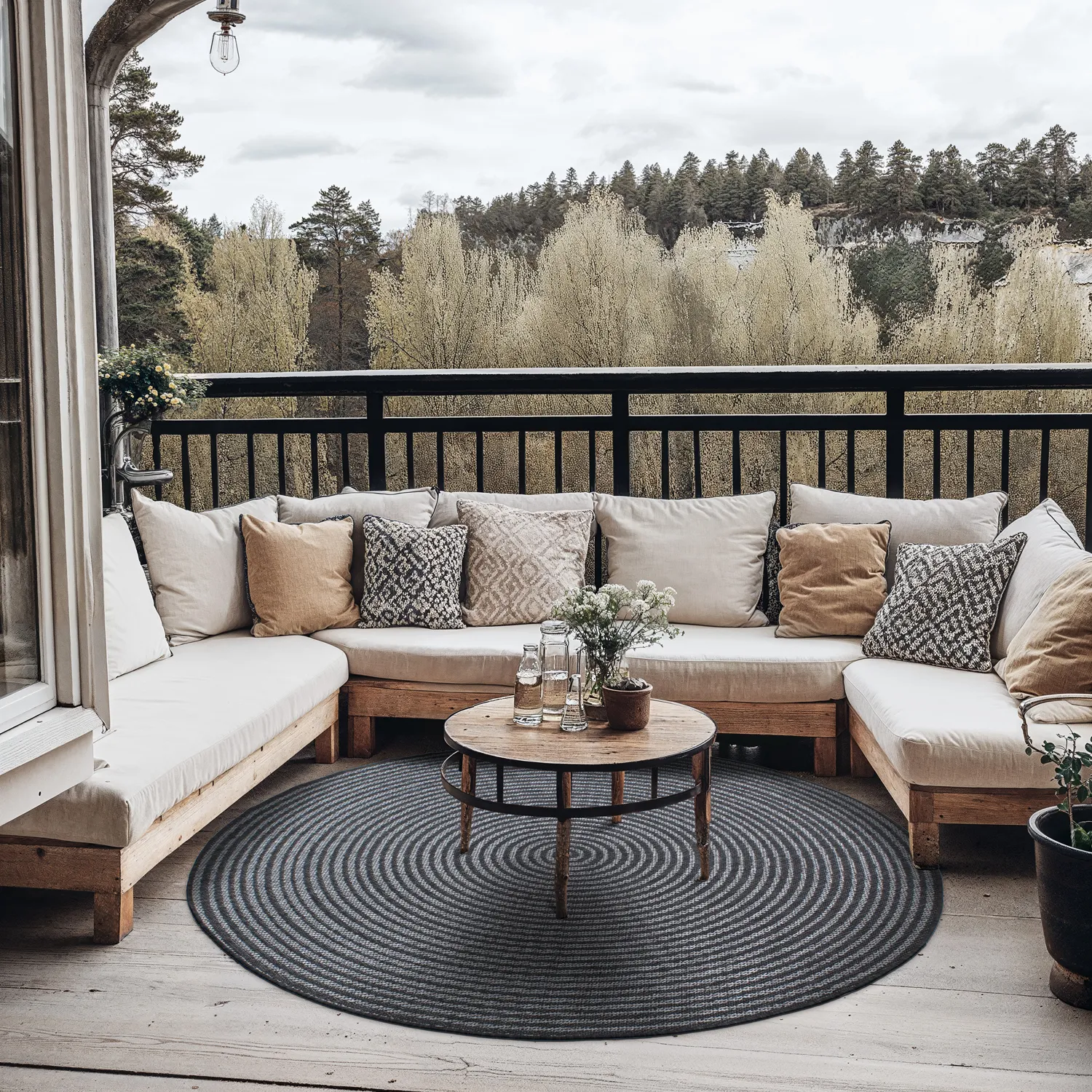 Round rug - Ferragudo (anthracite)