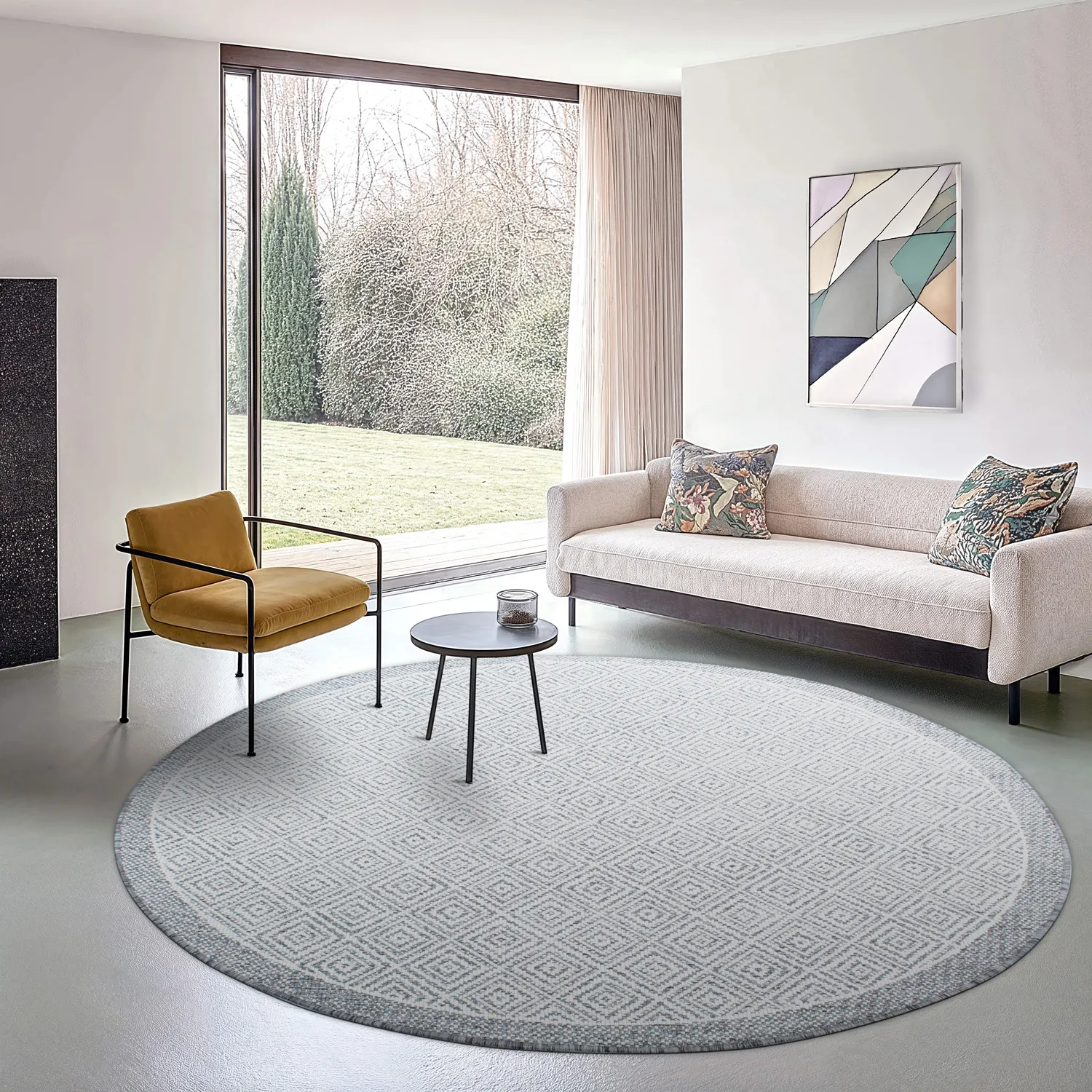 Round rug - Monsaraz (grey)