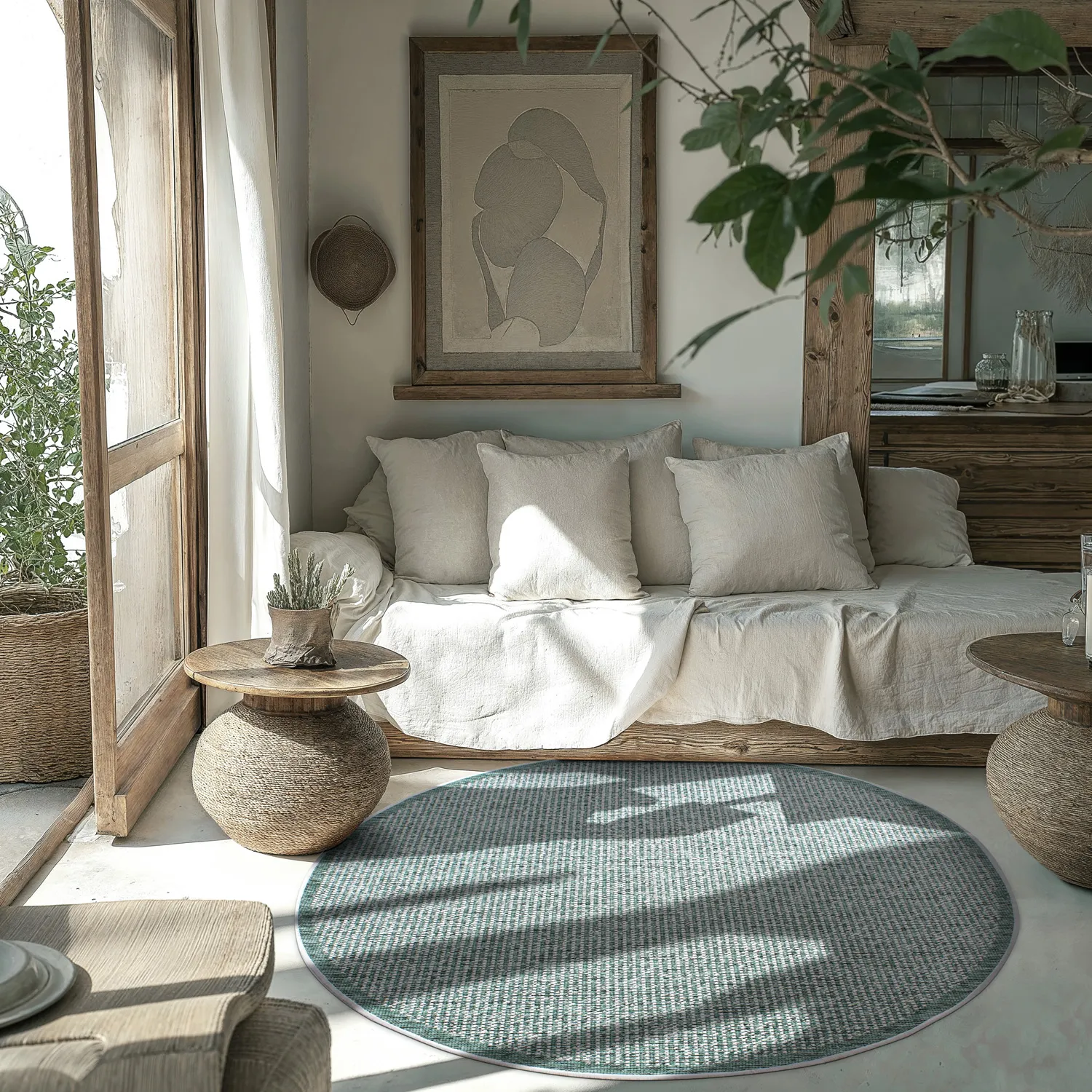 Round rug - Tromsø (green)