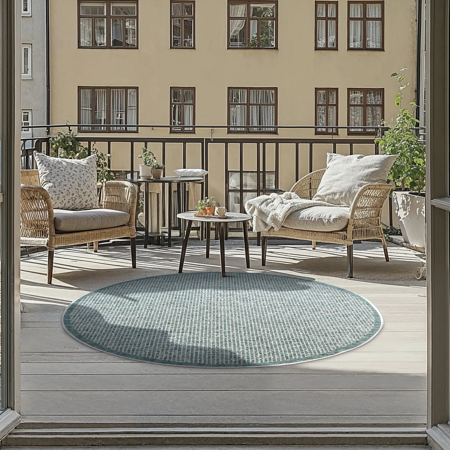 Round rug - Tromsø (green)