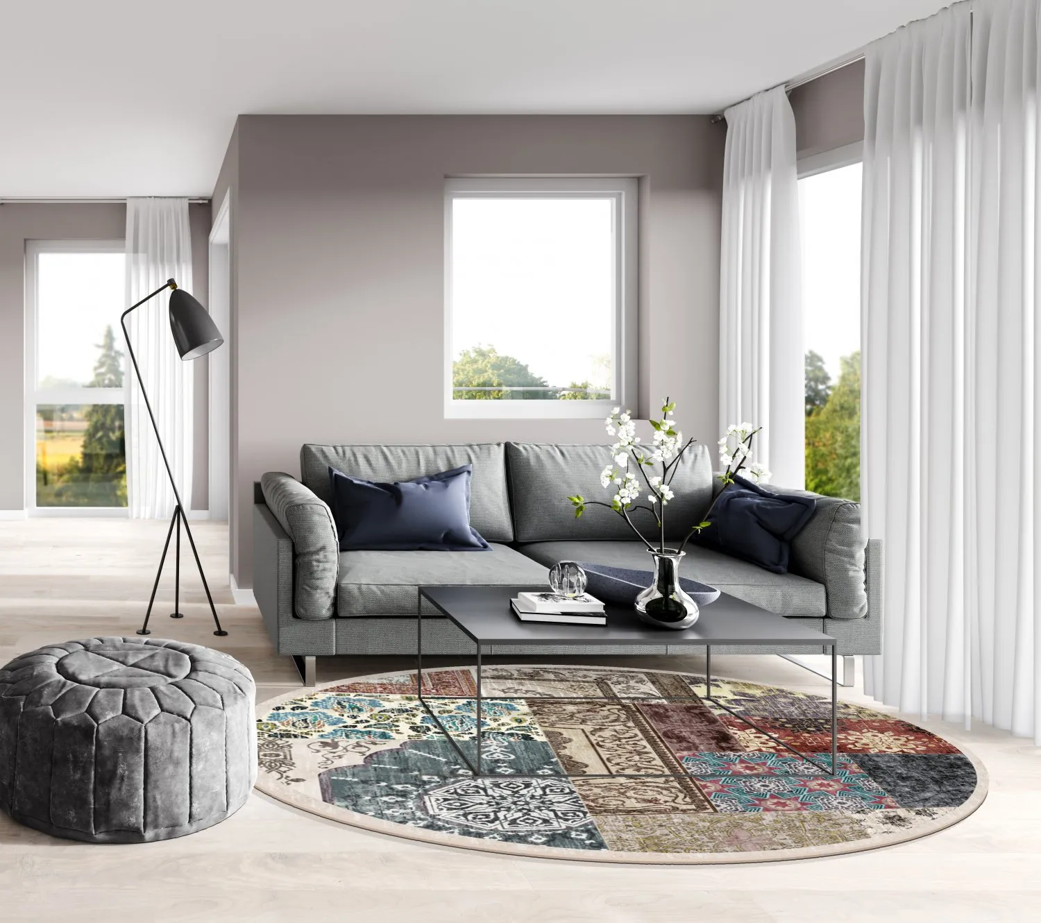 Round rug - Linosa (multi)
