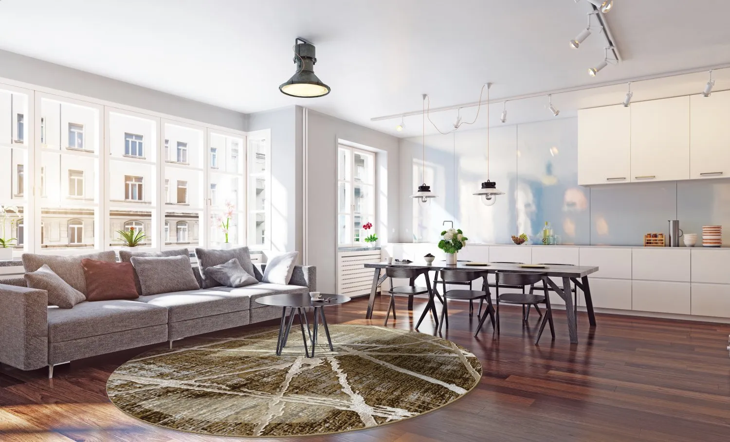 Round rug - Lagos (brown)