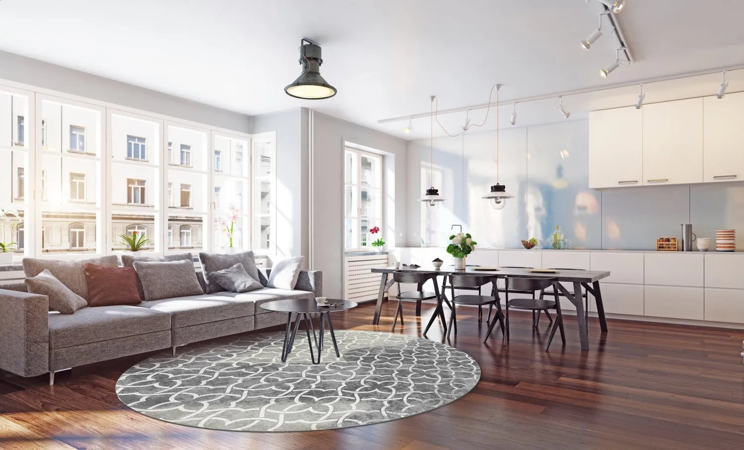 Round rug - Draham (grey)