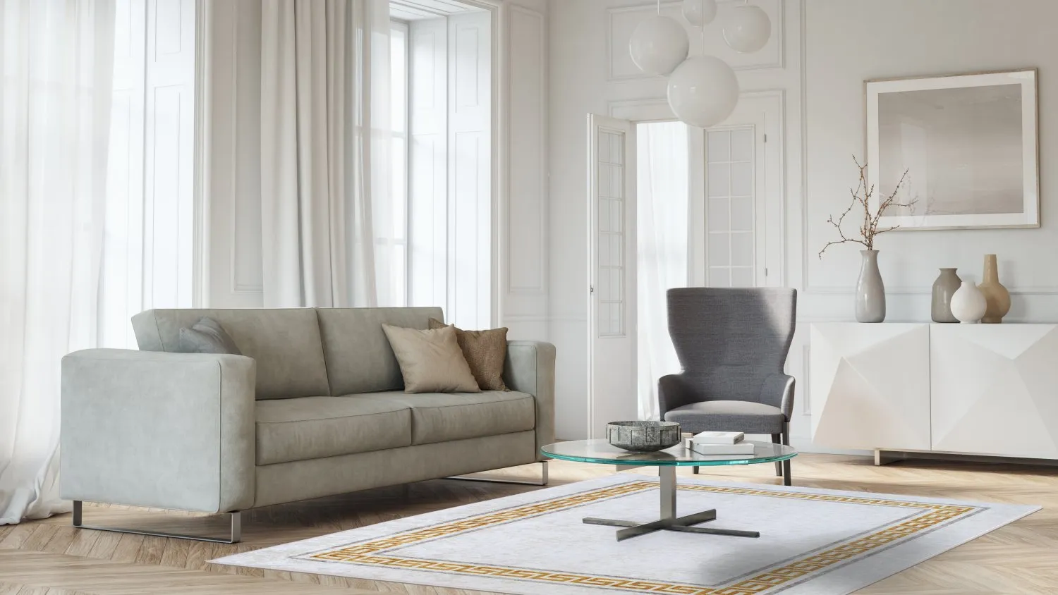 Wilton rug - Egiali (grey)