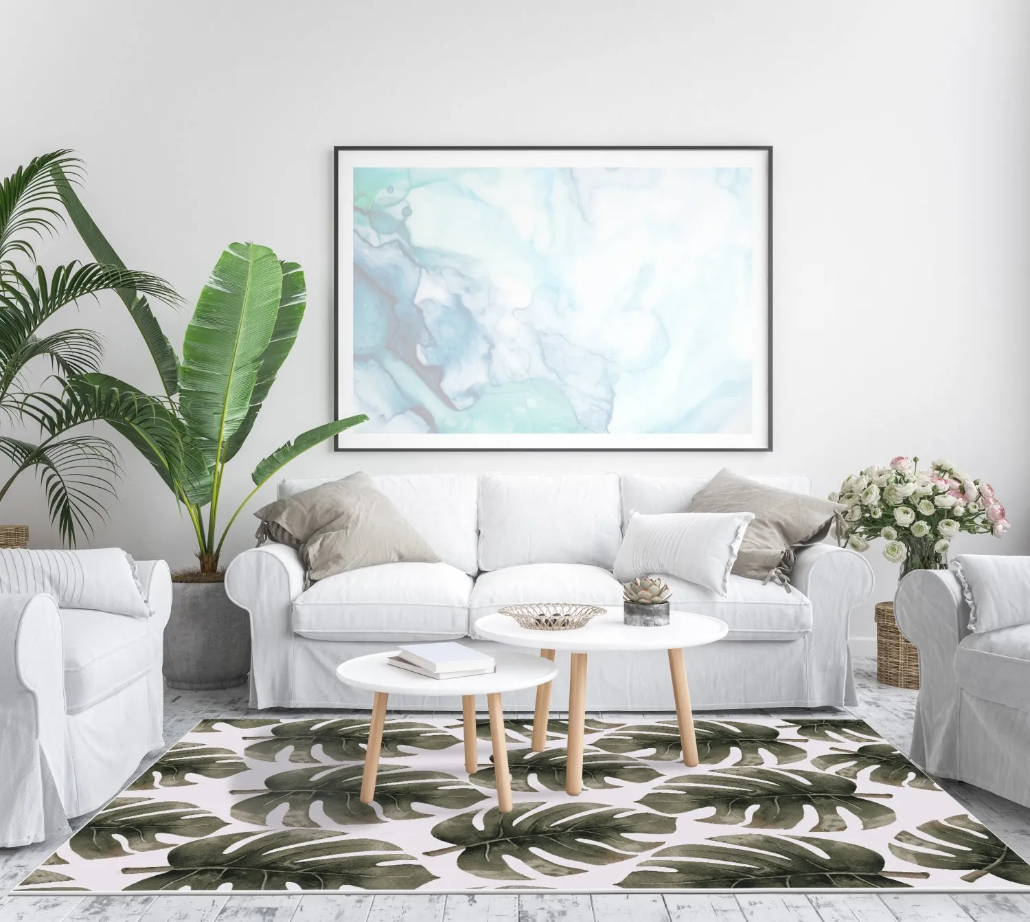 Wilton rug - Falling Leaves (green)