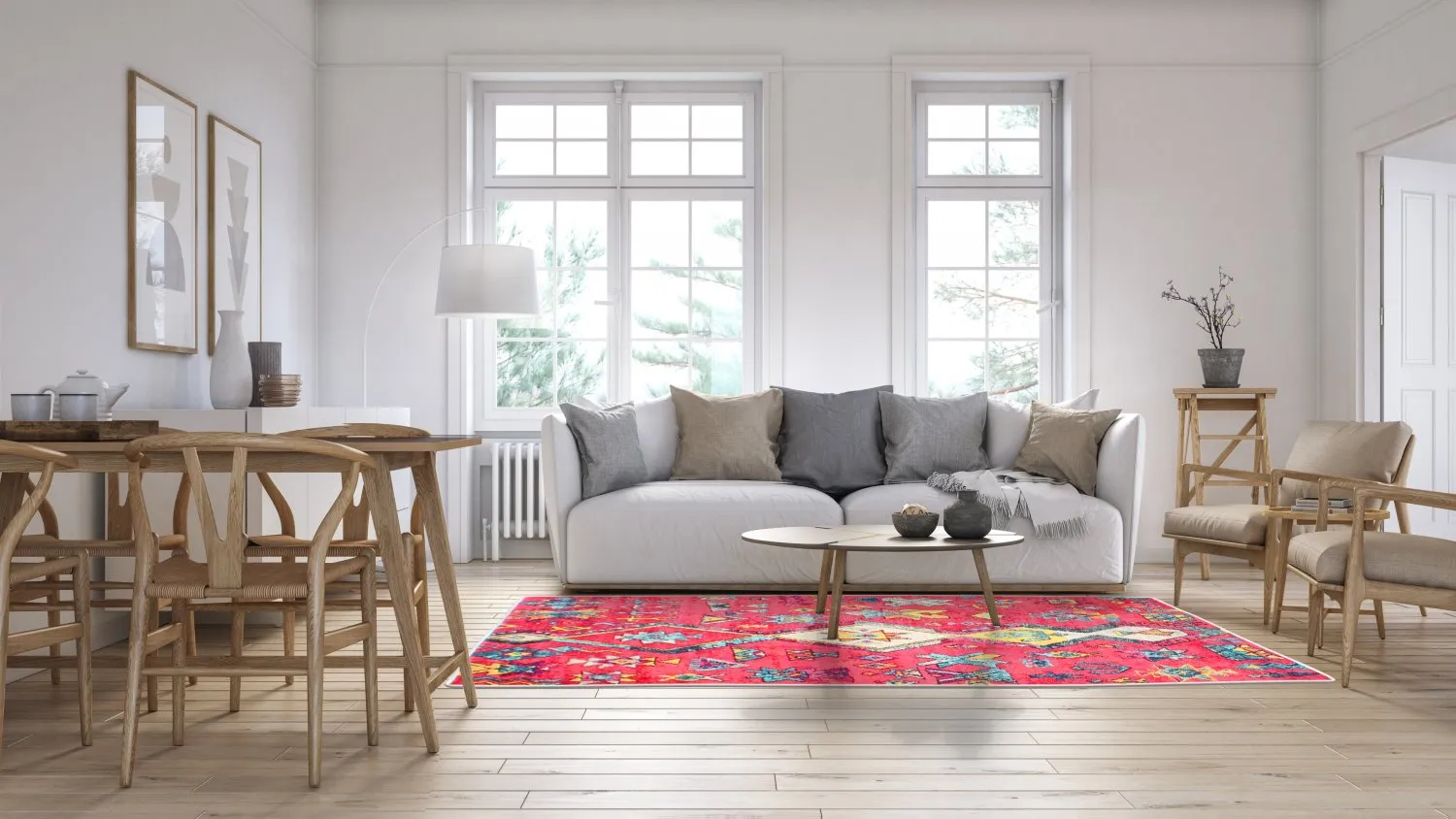 Wilton rug - Misare (pink/multi)