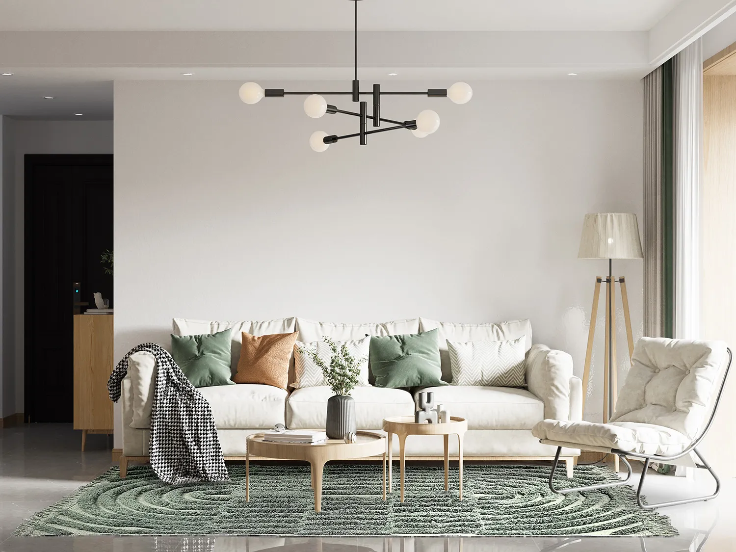 Wool rug - Rome (green)