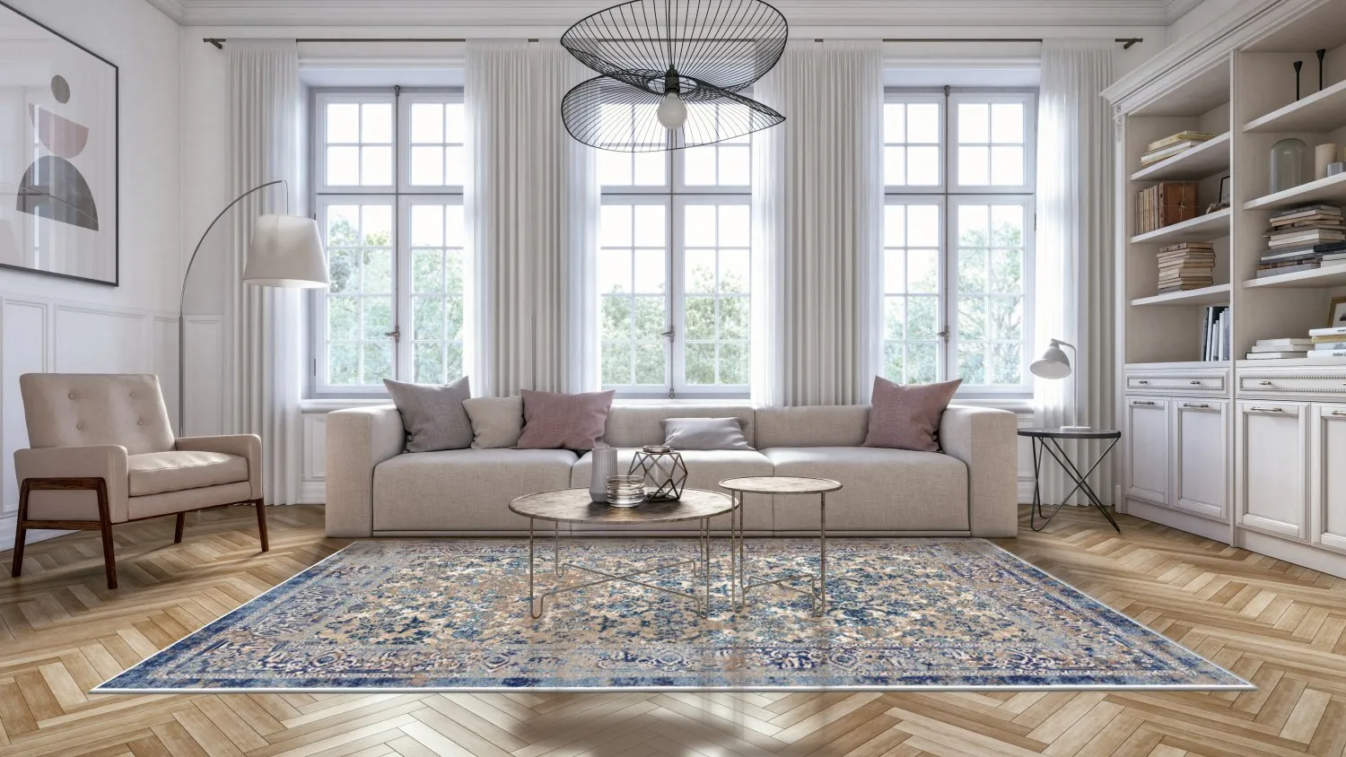 Wilton rug - Denizli (blue)