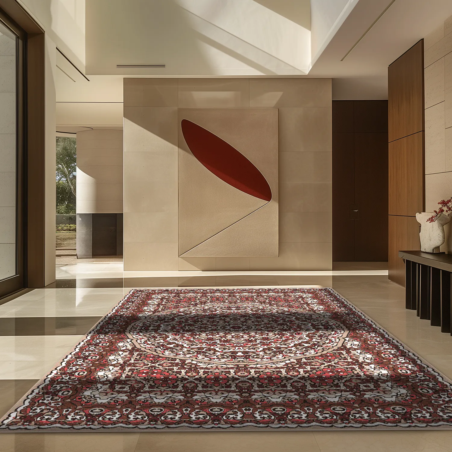 Wilton rug - Odette (red/multi)
