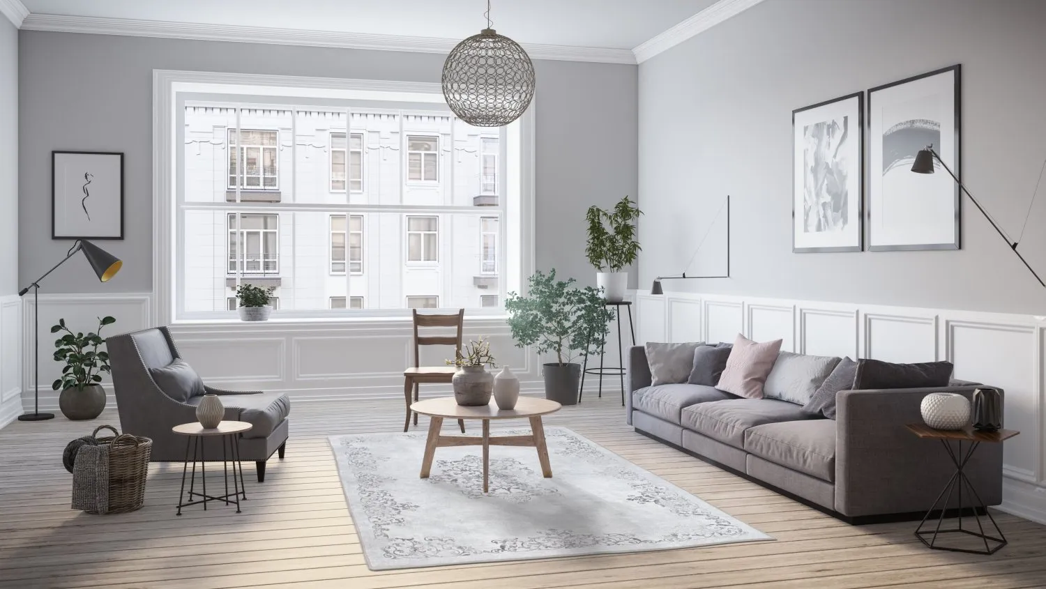 Wilton rug - Santi (light grey)