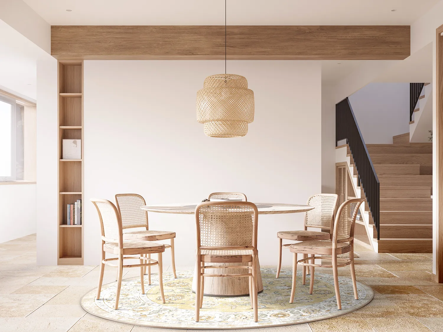 Round rug - Adeleine (ochra)