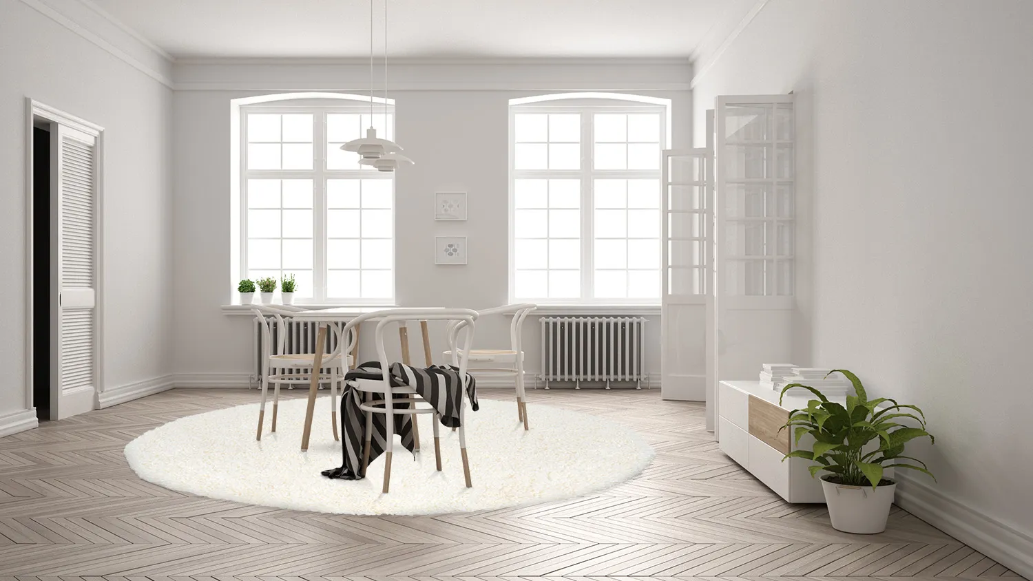 Round rugs - Antuco (white)
