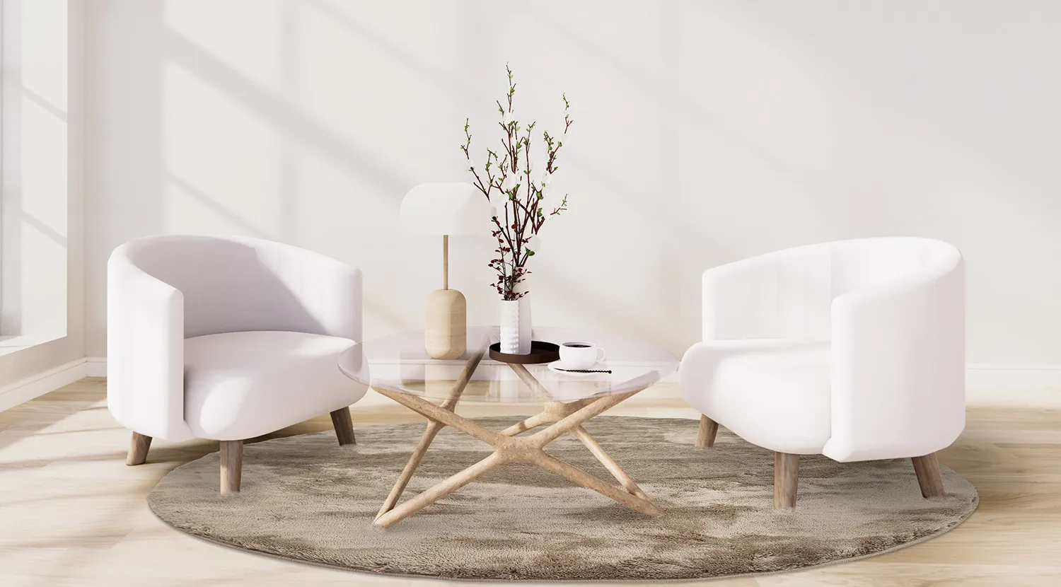 Round rugs - Aranga Super Soft Fur (brown)