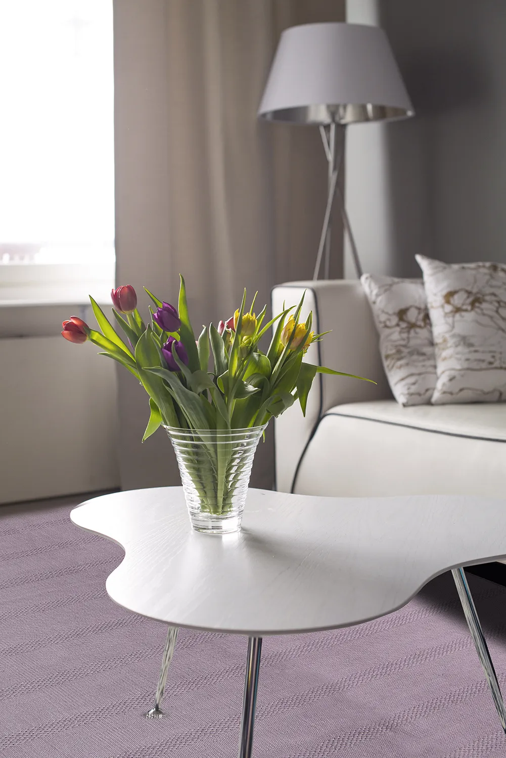 Cotton rug - Lilje (purple)