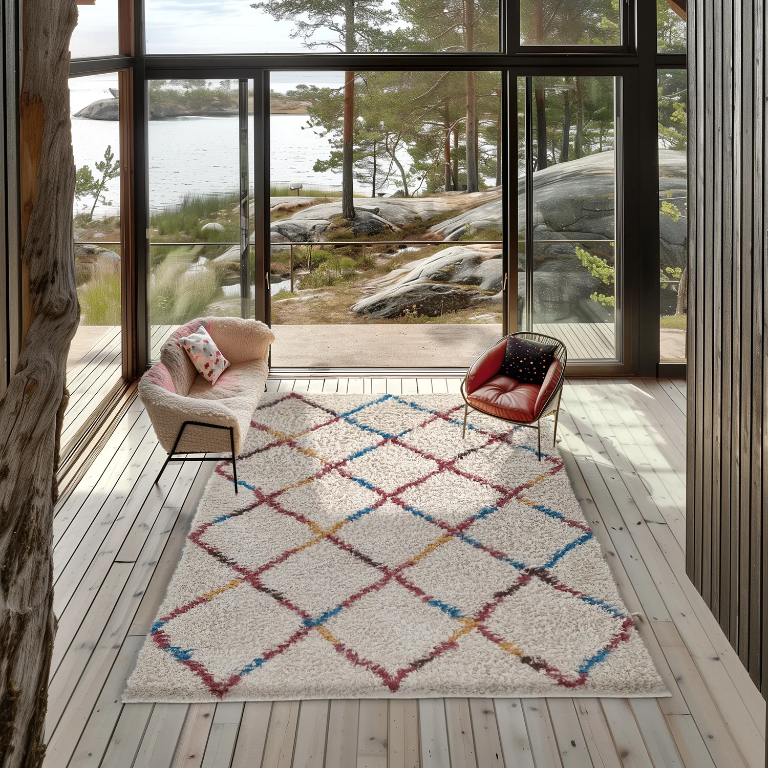 Shaggy rugs - Maeron Natural Cotton Shaggy (multi)
