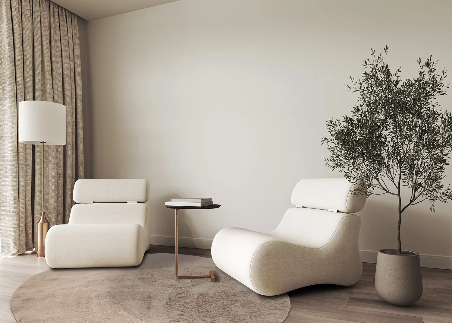 Round rugs - Cloud Super Soft (taupe)