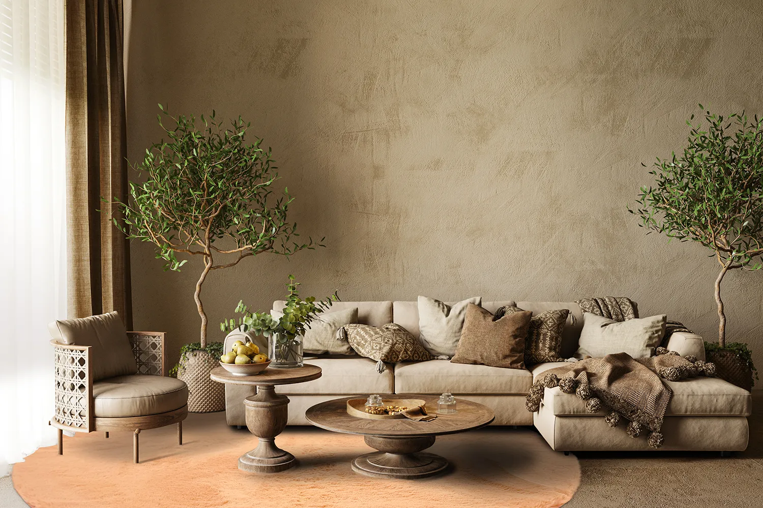 Round rugs - Cloud Super Soft (terracotta)