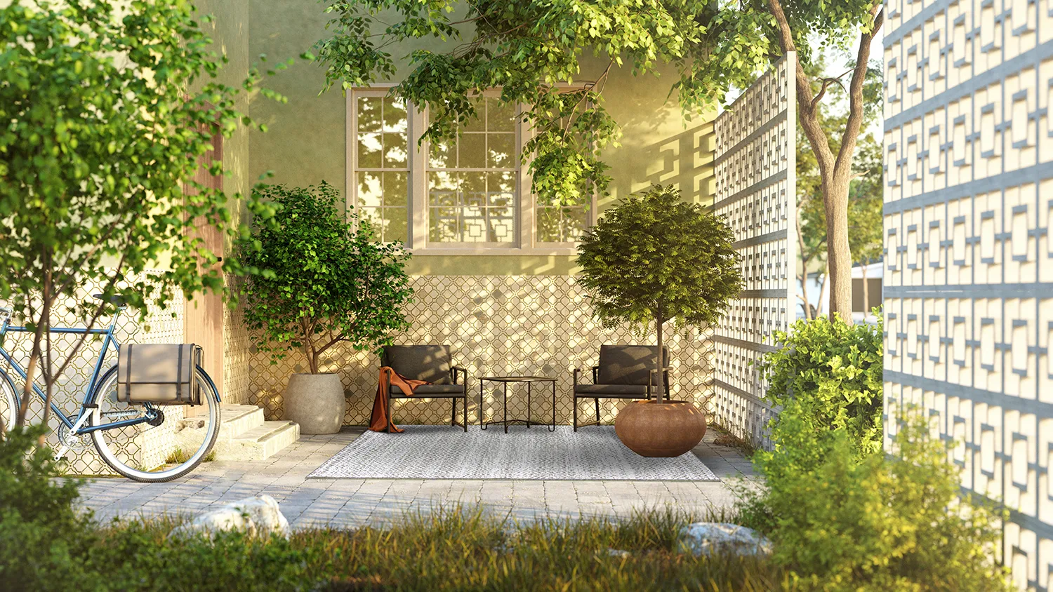 Indoor/Outdoor rug - Harstad (brown)