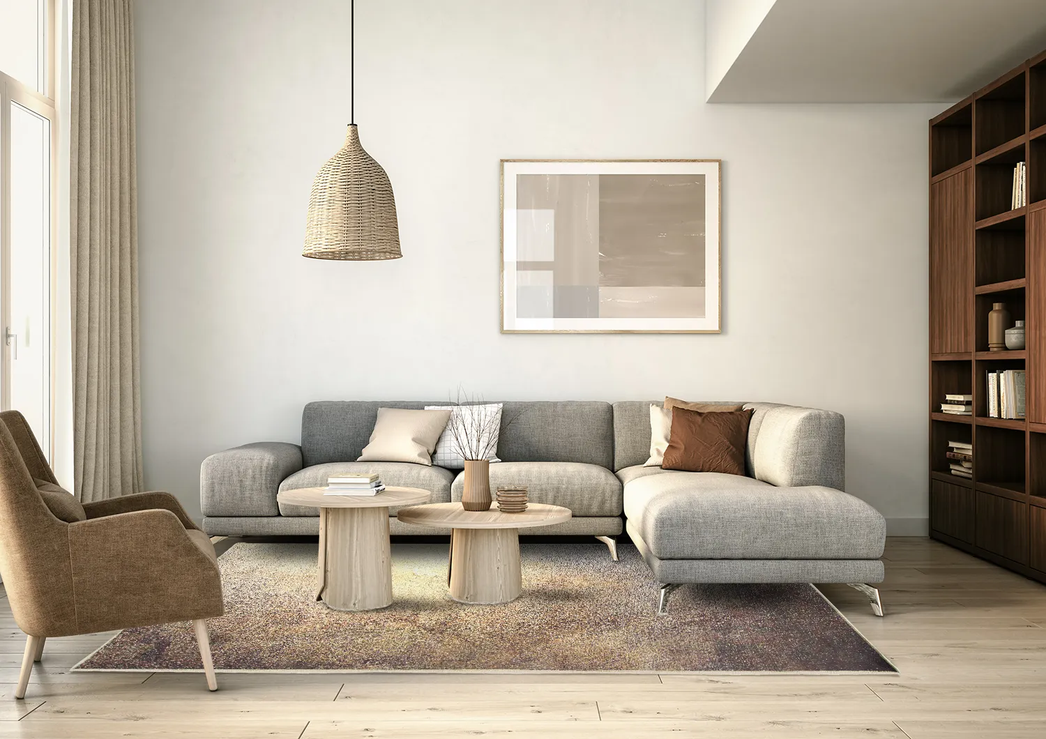 Wilton rug - Oristano (brown/gold)