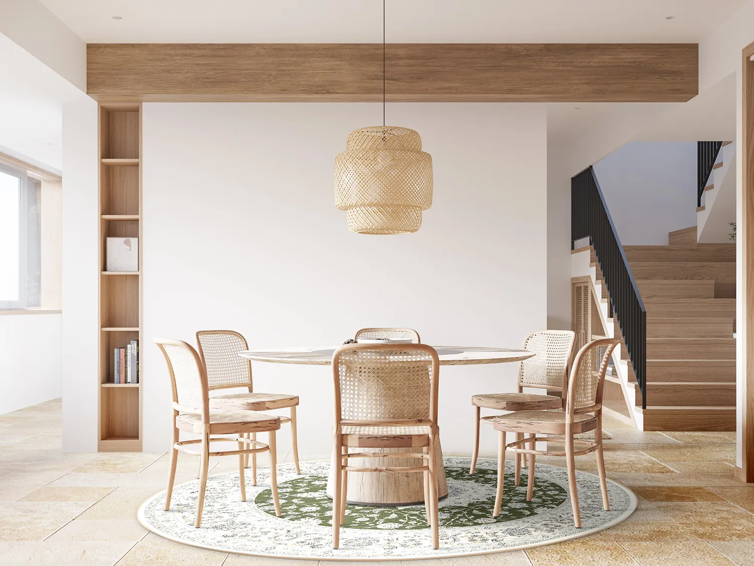 Round rug - Arabella (green)