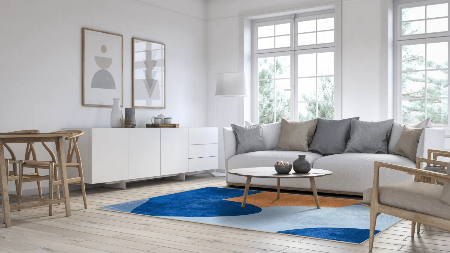 Wilton rug - Lazio (blue)