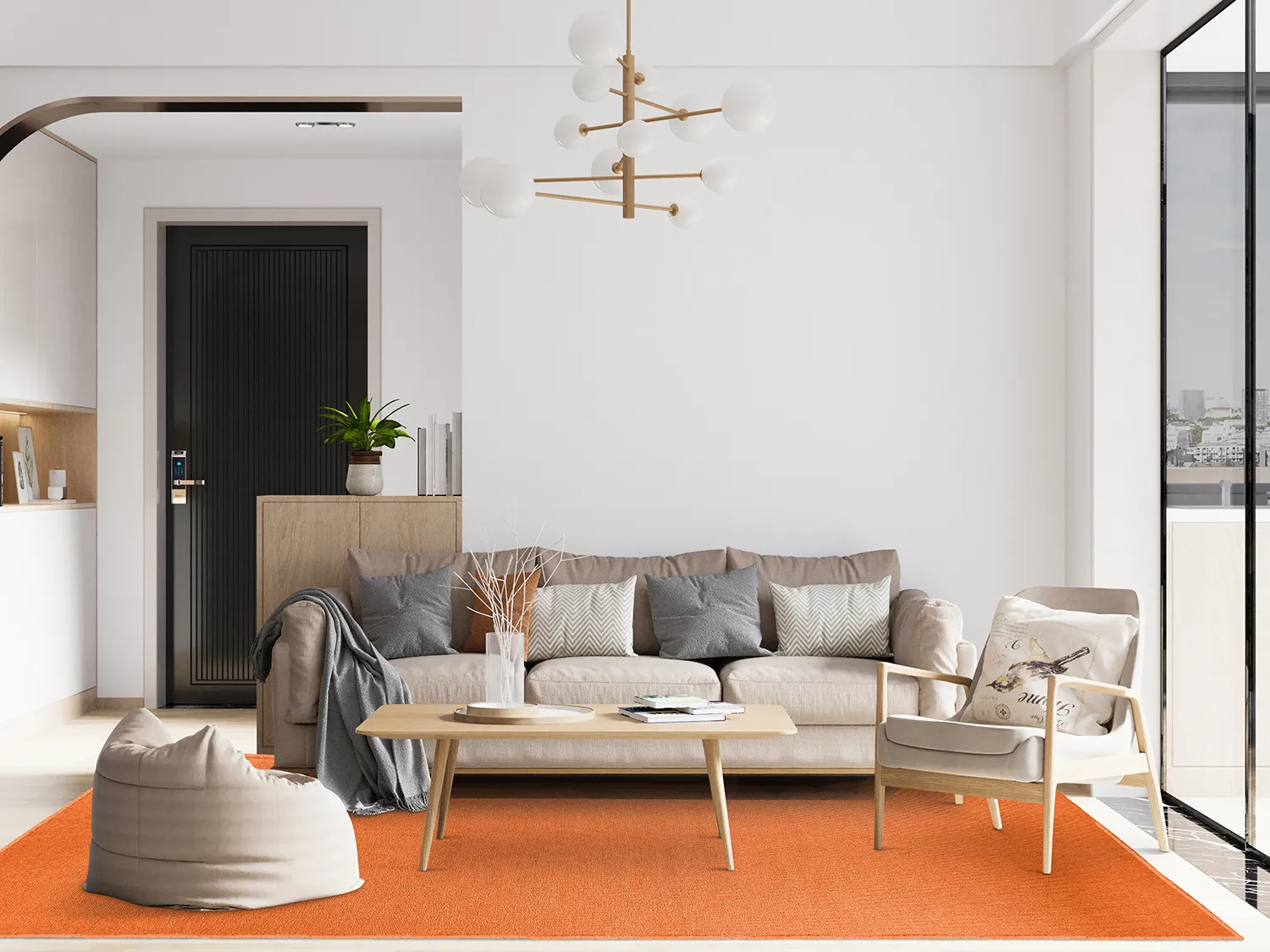 Wool rug - Hamilton (Orange Peel)